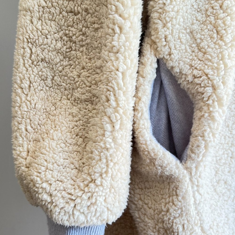 FREE PEOPLE Snuggle Me Sherpa Fleece Pullover Maxi Hooded Coat - Picture 7 of 14